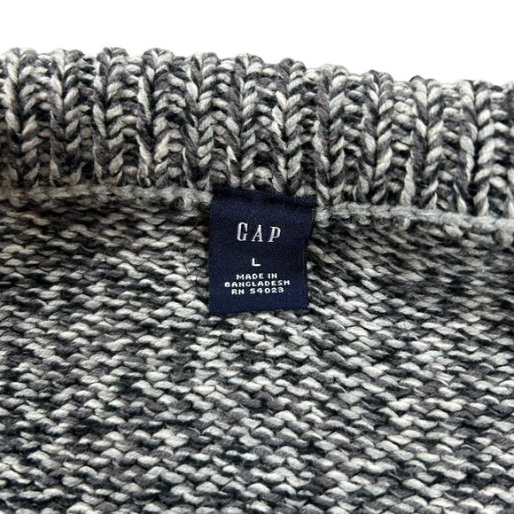 Gap Men's Gray Full Zip Cotton Blend Cardigan Sweater Size L - Picture 3 of 8